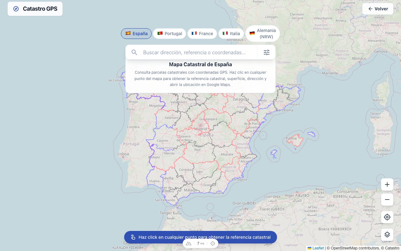 Mapa interactivo de CatastroGPS